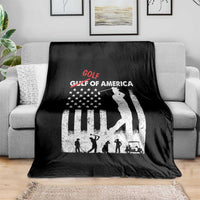 Golf Of America Patriotic USA Flag Throw Blanket Funny Golfing Pun American Sports Gift for Patriotic Golfers n Dads