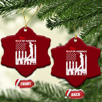 Golf Of America Patriotic USA Flag Ceramic Ornament Funny Golfing Pun American Sports Gift for Patriotic Golfers n Dads