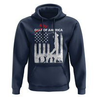 Golf Of America Patriotic USA Flag Hoodie Funny Golfing Pun American Sports Gift for Patriotic Golfers n Dads