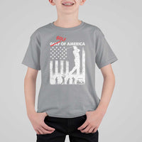 Golf Of America Patriotic USA Flag T Shirt For Kid Funny Golfing Pun American Sports Gift for Patriotic Golfers n Dads