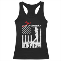 Golf Of America Patriotic USA Flag Racerback Tank Top Funny Golfing Pun American Sports Gift for Patriotic Golfers n Dads