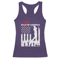 Golf Of America Patriotic USA Flag Racerback Tank Top Funny Golfing Pun American Sports Gift for Patriotic Golfers n Dads