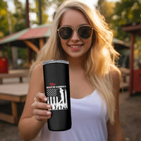 Golf Of America Patriotic USA Flag Skinny Tumbler Funny Golfing Pun American Sports Gift for Patriotic Golfers n Dads