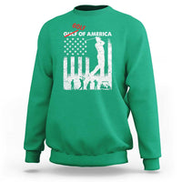 Golf Of America Patriotic USA Flag Sweatshirt Funny Golfing Pun American Sports Gift for Patriotic Golfers n Dads