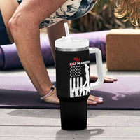Golf Of America Patriotic USA Flag Tumbler With Handle Funny Golfing Pun American Sports Gift for Patriotic Golfers n Dads