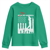 Golf Of America Patriotic USA Flag Youth Sweatshirt Funny Golfing Pun American Sports Gift for Patriotic Golfers n Dads