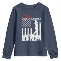 Golf Of America Patriotic USA Flag Youth Sweatshirt Funny Golfing Pun American Sports Gift for Patriotic Golfers n Dads