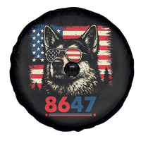 Vintage Patriotic German Shepherd 1776 Graphic Spare Tire Cover American Flag Sunglasses Cool Dog 4th of July Distressed
