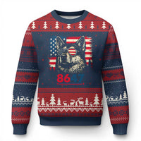 Vintage Patriotic German Shepherd 1776 Graphic Ugly Christmas Sweater American Flag Sunglasses Cool Dog 4th of July Distressed
