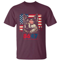 Vintage Patriotic German Shepherd 1776 Graphic T Shirt American Flag Sunglasses Cool Dog 4th of July Distressed