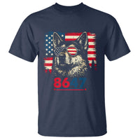 Vintage Patriotic German Shepherd 1776 Graphic T Shirt American Flag Sunglasses Cool Dog 4th of July Distressed