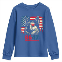 Vintage Patriotic German Shepherd 1776 Graphic Youth Sweatshirt American Flag Sunglasses Cool Dog 4th of July Distressed
