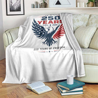 250 Years of Freedom Commemorative Patriotic Eagle Throw Blanket Majestic American Flag Winged Eagle 1776 to 2026 Semiquincentennial