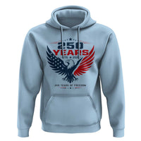 250 Years of Freedom Commemorative Patriotic Eagle Hoodie Majestic American Flag Winged Eagle 1776 to 2026 Semiquincentennial