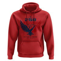 250 Years of Freedom Commemorative Patriotic Eagle Hoodie Majestic American Flag Winged Eagle 1776 to 2026 Semiquincentennial