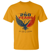 250 Years of Freedom Commemorative Patriotic Eagle T Shirt Majestic American Flag Winged Eagle 1776 to 2026 Semiquincentennial