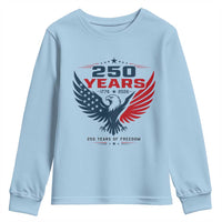250 Years of Freedom Commemorative Patriotic Eagle Youth Sweatshirt Majestic American Flag Winged Eagle 1776 to 2026 Semiquincentennial