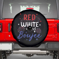 Funny 4th Of July Spare Tire Cover Red White And Boujee Fireworks Retro America
