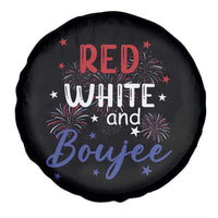 Funny 4th Of July Spare Tire Cover Red White And Boujee Fireworks Retro America