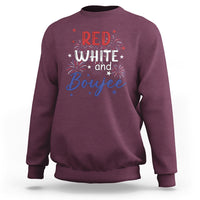 Funny 4th Of July Sweatshirt Red White And Boujee Fireworks Retro America - Wonder Print Shop