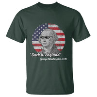 George Washington T Shirt Suck it England Funny Patriotic Saying 1776 4th of July US Flag - Wonder Print Shop