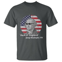 George Washington T Shirt Suck it England Funny Patriotic Saying 1776 4th of July US Flag - Wonder Print Shop