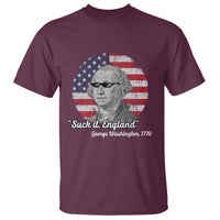 George Washington T Shirt Suck it England Funny Patriotic Saying 1776 4th of July US Flag - Wonder Print Shop