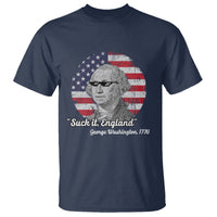 George Washington T Shirt Suck it England Funny Patriotic Saying 1776 4th of July US Flag - Wonder Print Shop