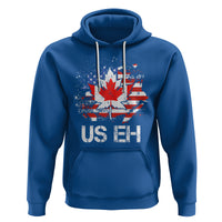 America Canada Hoodie Funny US EH Maple Leaf Canadian American Flag Canada's Day - Wonder Print Shop