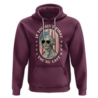 George Washington Hoodie If You Ain't First You're Last Funny 4th Of July Retro Vintage - Wonder Print Shop