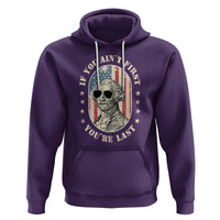 George Washington Hoodie If You Ain't First You're Last Funny 4th Of July Retro Vintage - Wonder Print Shop