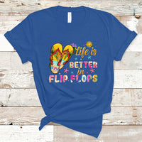 Summer Vibes T Shirt Life Is Better In Flip Flops Hello Summer Vacation Beach Vibes - Wonder Print Shop