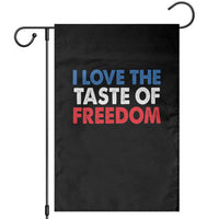 I Love The Taste Of Freedom Matching Couple Garden Flag Funny Patriotic Red White and Blue 4th of July