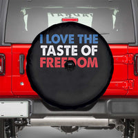 I Love The Taste Of Freedom Matching Couple Spare Tire Cover Funny Patriotic Red White and Blue 4th of July