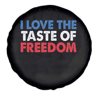 I Love The Taste Of Freedom Matching Couple Spare Tire Cover Funny Patriotic Red White and Blue 4th of July