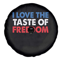 I Love The Taste Of Freedom Matching Couple Spare Tire Cover Funny Patriotic Red White and Blue 4th of July