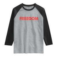 I'm Freedom Matching Couple Raglan Shirt Funny Patriotic Red White and Blue 4th of July