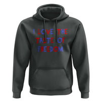 I Love The Taste Of Freedom Americana Matching Couple Hoodie Funny Patriotic Red White and Blue 4th of July