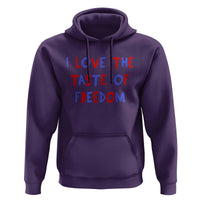 I Love The Taste Of Freedom Americana Matching Couple Hoodie Funny Patriotic Red White and Blue 4th of July