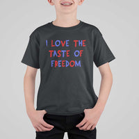 I Love The Taste Of Freedom Americana Matching Couple T Shirt For Kid Funny Patriotic Red White and Blue 4th of July