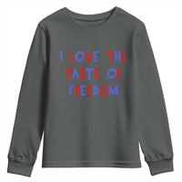 I Love The Taste Of Freedom Americana Matching Couple Youth Sweatshirt Funny Patriotic Red White and Blue 4th of July
