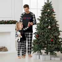 I'm Freedom Americana Matching Couple Plaid Pajama Set Funny Patriotic Red White and Blue 4th of July