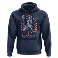 St Michael Defend America Archangel Graphic Hoodie Christian Faith Patriotic