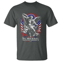 St Michael Defend America Archangel Graphic T Shirt Christian Faith Patriotic