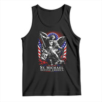 St Michael Defend America Archangel Graphic Tank Top Christian Faith Patriotic