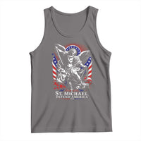 St Michael Defend America Archangel Graphic Tank Top Christian Faith Patriotic