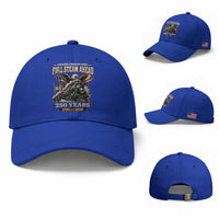 Full Steam Ahead Patriotic Bald Eagle Baseball Cap Vintage Stainless American Spirit Steam Locomotive Heritage