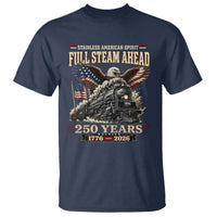 Full Steam Ahead Patriotic Bald Eagle T Shirt Vintage Stainless American Spirit Steam Locomotive Heritage