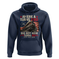 America Turns 250 Steam Locomotive Turns 85 Hoodie Vintage Railroad Steam Engine 85th USA 250th Anniversary