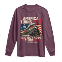 America Turns 250 Steam Locomotive Turns 85 Long Sleeve Shirt Vintage Railroad Steam Engine 85th USA 250th Anniversary